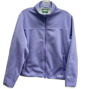 Vintage L.L. Bean Women's Fleece Jacket Small Purple Full Zip Polartec Gorpcore